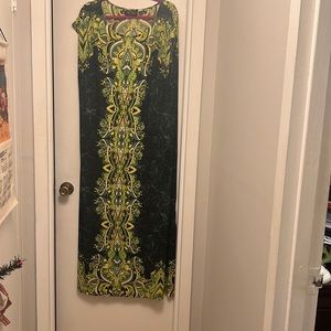 Bob Mackie maxi dress with small cap sleeves